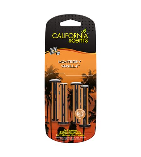 California Scents Vent Stick Monterey Vanilla aроматизатор за автомобил 4 бр